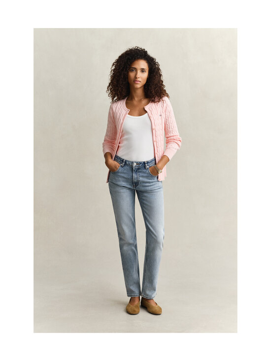 GANT - Stretch Cotton -palmikkoneuletakki - 647 APRICOT PINK | Stockmann - photo 5