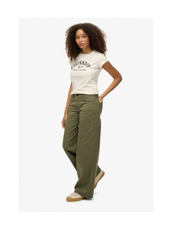 Superdry - Mid Rise Baggy -chinohousut - 8MI DUSTY OLIVE GREEN | Stockmann - photo 2