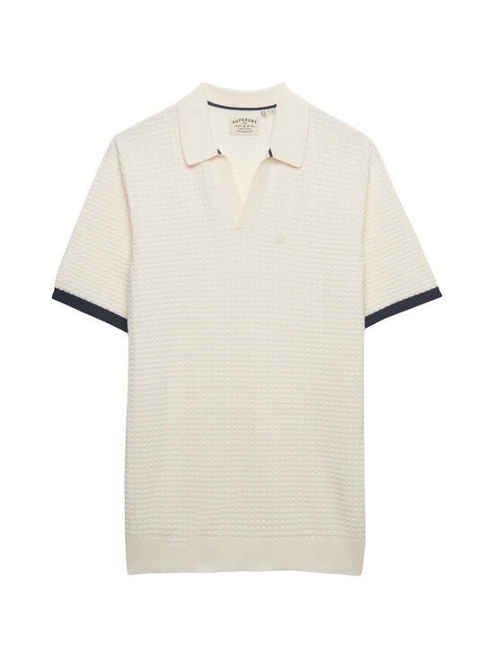 Superdry - Polosärk Johnny Collar Knitted - H5E CLASSIC CREAM | Stockmann - photo 1