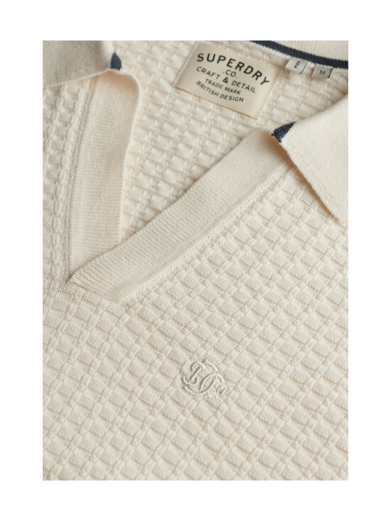 Superdry - Polosärk Johnny Collar Knitted - H5E CLASSIC CREAM | Stockmann - photo 2