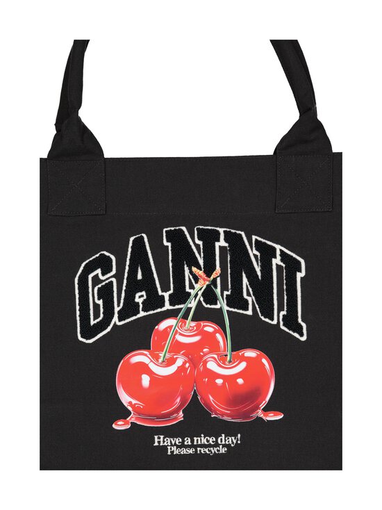 Ganni - Cherry Medium Trapeze -shopperi - 252 PHANTOM | Stockmann - photo 3