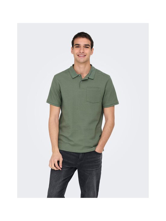 Only & Sons - OnsEmari Regular Fit -pikeepaita - AGAVE GREEN - photo 3 Only & Sons - OnsEmari Regular Fit -pikeepaita - AGAVE GREEN | Stockmann - photo 3