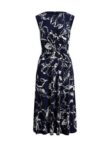 Lauren Ralph Lauren - Tessanne īsu piedurkņu kleita - NAVY/WHITE | Stockmann