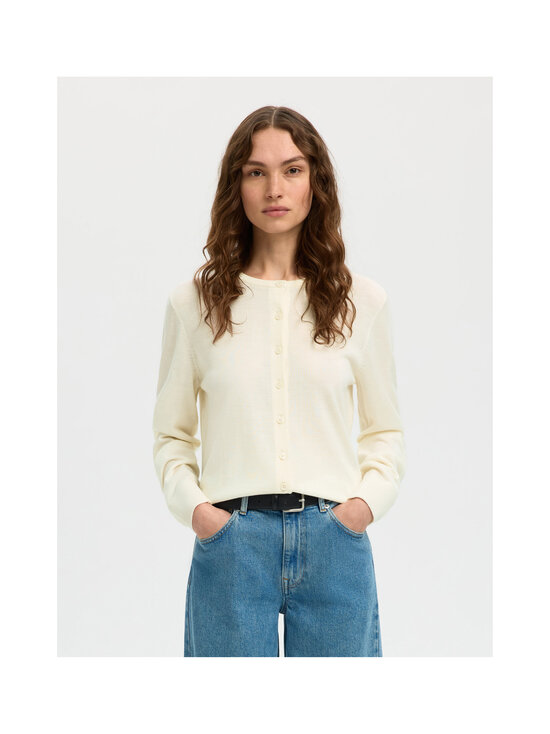 Selected - Meriinovillane kardigan SlfThea - EGRET | Stockmann - photo 4