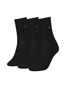 Tommy Hilfiger - TH W Flag -sukat 3-pack - 002 BLACK | Stockmann