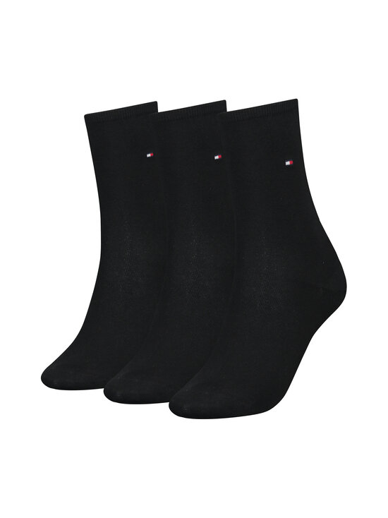 Tommy Hilfiger - TH W Flag -sukat 3-pack - 002 BLACK | Stockmann - photo 1