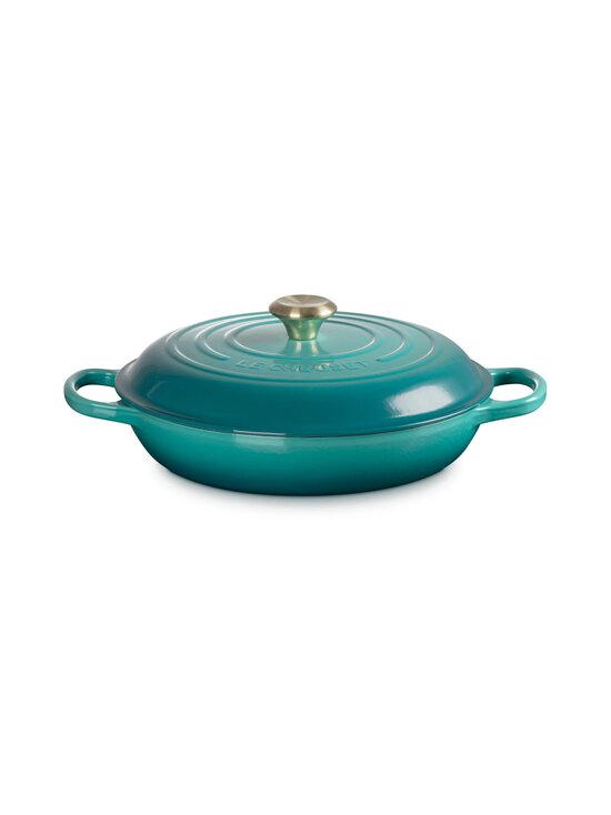 Le Creuset - Bleu Riviera Cast Iron Shallow Casserole -matala valurautapata 30 cm - BLEU RIVIERA | Stockmann - photo 2