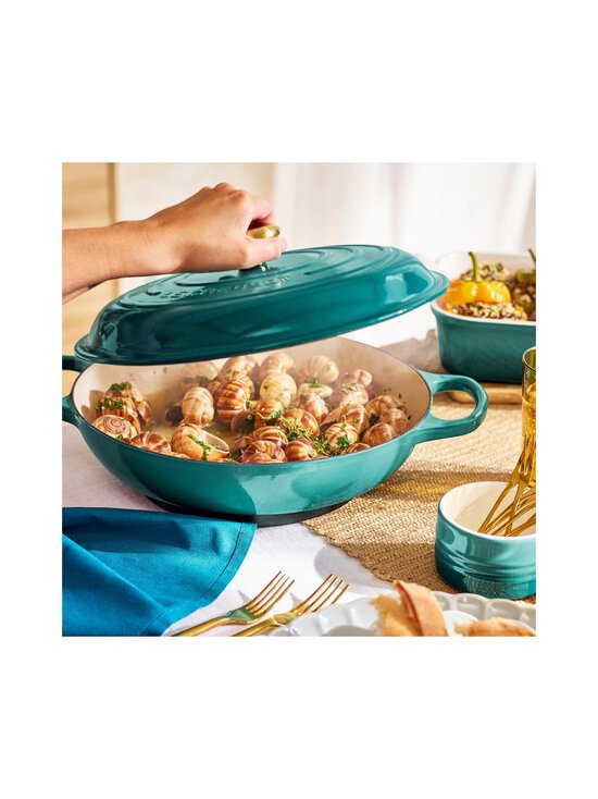 Le Creuset - Bleu Riviera Cast Iron Shallow Casserole -matala valurautapata 30 cm - BLEU RIVIERA | Stockmann - photo 7