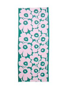 Marimekko - Fiore Unikko -huivi - 730 DARK GREEN, LIGHT PINK | Stockmann