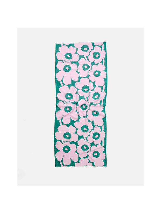 Marimekko - Fiore Unikko -huivi - 730 DARK GREEN, LIGHT PINK | Stockmann - photo 2