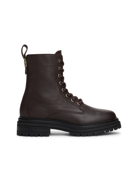 Tommy Hilfiger - Plaque Pebble Lace Warm -nilkkurit - BCR CHARRED WOOD | Stockmann - photo 1