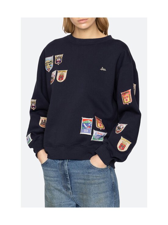 Sea NY - DAVIS PATCHWORK CREW NECK SWEATSHIRT Sea NY - NAVY | Stockmann - photo 6