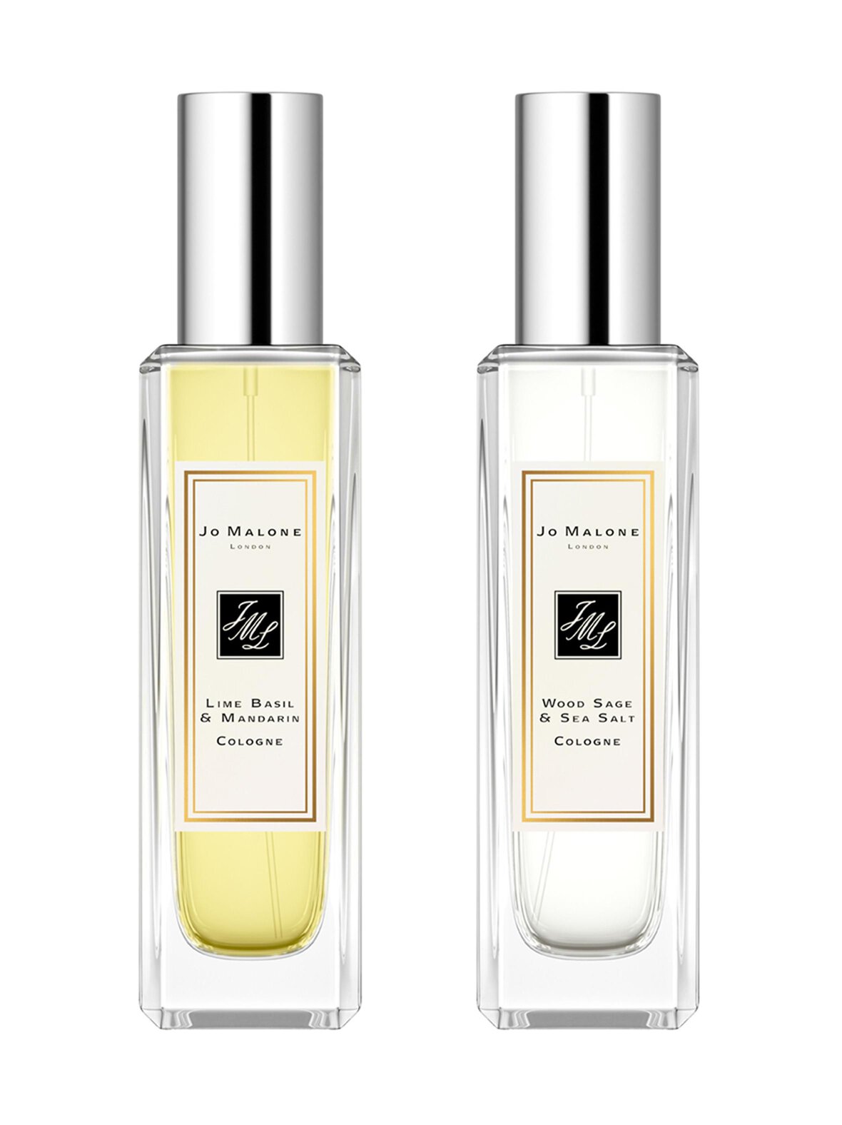 Jo Malone London Lime basil & mandarin + wood sage sea salt cologne scent pairing duo set -tuoksupakkaus