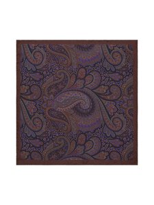Stockholm Kravatt - Big Paisley -silkkitaskuliina - 5 BROWN | Stockmann