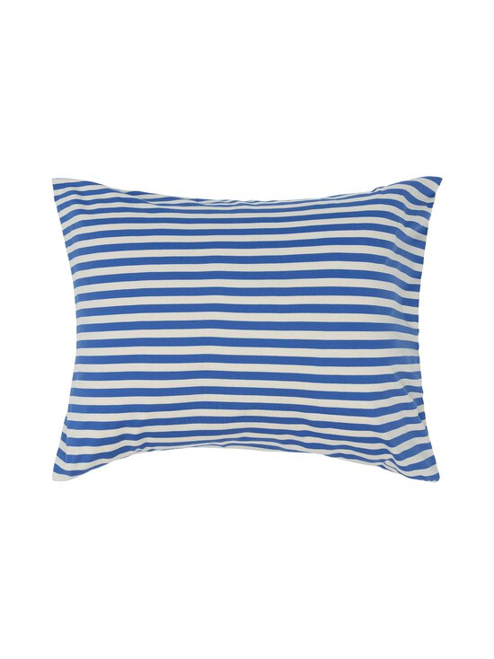 Marimekko - Tasaraita-trikootyynyliina 50 x 60 cm - 150 OFF WHITE, BLUE | Stockmann - photo 1