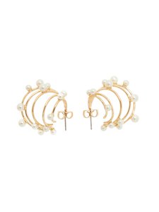 Tory Burch - Pearl Multi Hoop -korvakorut - TORY GOLD / PEARL | Stockmann