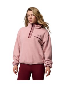Columbia - Helvetia Cropped Half Snap -fleecepaita - 659 ERASER PINK, FIG, RICH WINE | Stockmann