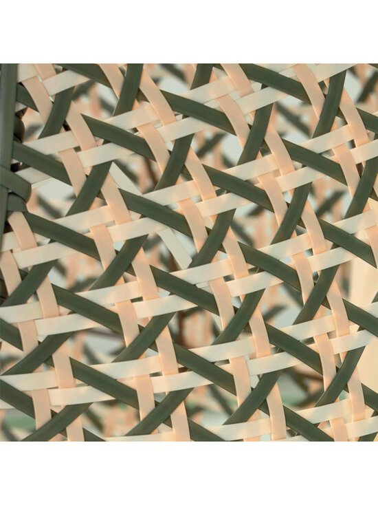 Kave Home - Cira-riipputuoli telineellä tummanharmaa teline vihreä / beige polyrottinki - MULTICO | Stockmann - photo 5