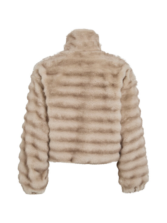 Vila - ViKiva Short -takki - FEATHER GRAY DETAIL:BROWN STRIPE | Stockmann - photo 2