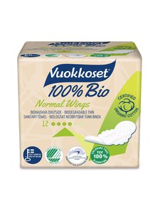 Vuokkoset - Hügieenisidemed Bio Normal Wings, 12 tk | Stockmann