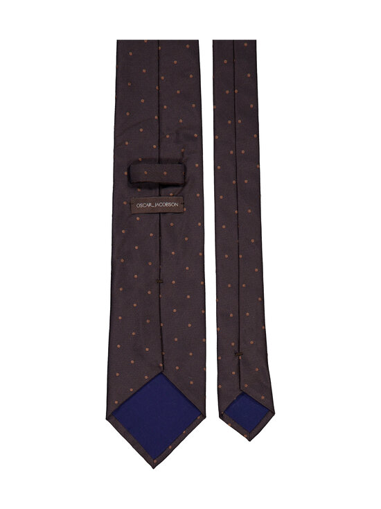 Oscar Jacobson - Polka Dot -silkkisolmio - 532 DARK MUD BROWN | Stockmann - photo 2