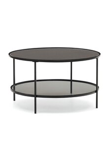 Kave Home - Gilda-sohvapöytä musta lasi / metalli ⌀ 80 cm - BLACK | Stockmann