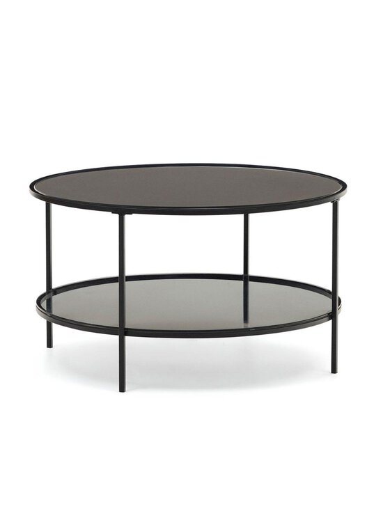 Kave Home - Gilda-sohvapöytä musta lasi / metalli ⌀ 80 cm - BLACK | Stockmann - photo 1