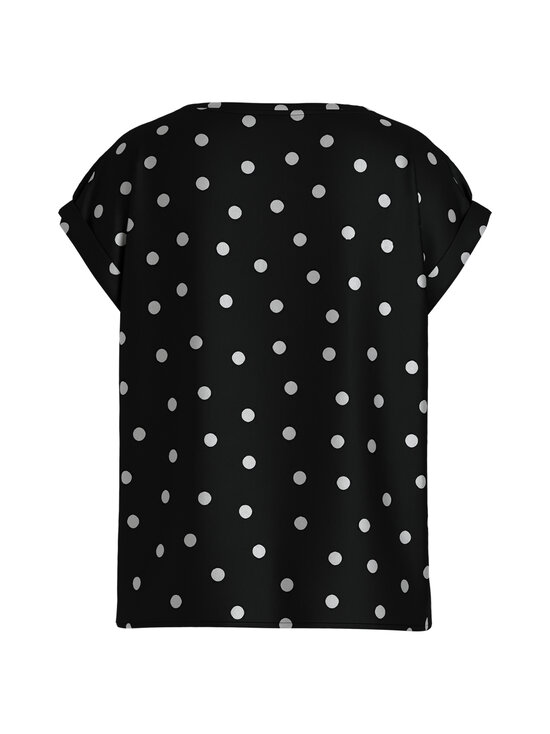 Vila - Viellette Full Satin -pusero - BLACK AOP:SNOW WHITE DOTS | Stockmann - photo 2