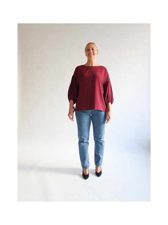 Lili Marleena - Puff Sleeve blūze - BURGUNDY | Stockmann - photo 3
