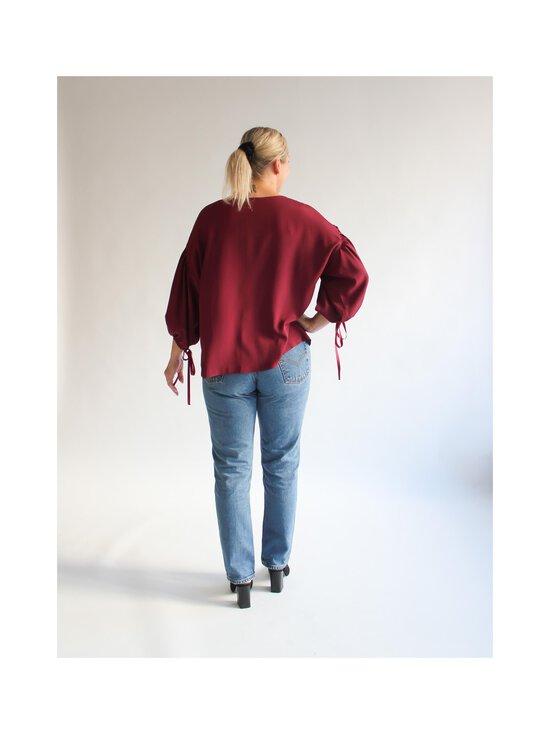 Lili Marleena - Puff Sleeve blūze - BURGUNDY | Stockmann - photo 4