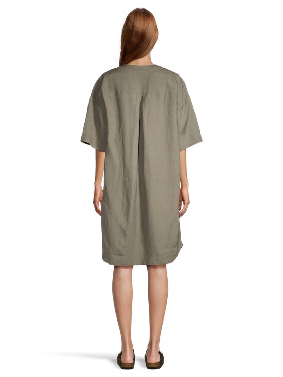 NOOM - Teresa- pellavasekoitteinen tunikamekko - KHAKI GREEN | Stockmann - photo 3