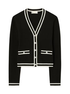 Tory Burch - Shrunken Kendra -neuletakki - BLACK / NEW IVORY | Stockmann