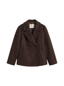 GANT - Wool Blend Peacoat vilnas maisījuma mētelis - 202 DEEP BROWN | Stockmann