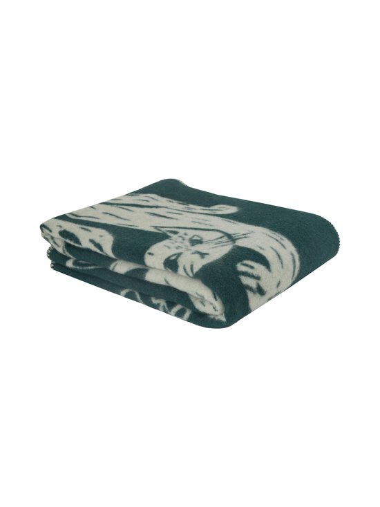 Lapuan Kankurit - Kissanpäivät-villahuopa - DARK GREEN-WHITE | Stockmann - photo 3