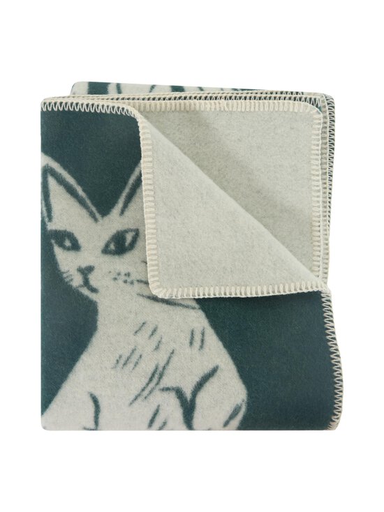 Lapuan Kankurit - Kissanpäivät-villahuopa - DARK GREEN-WHITE | Stockmann - photo 5