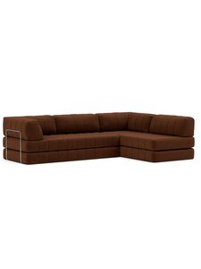 Innovation Living - CozyPad-vuodesohva Taura-kangas 359 cappuccino 312 x 208 cm / käsinojilla - BROWN | Stockmann