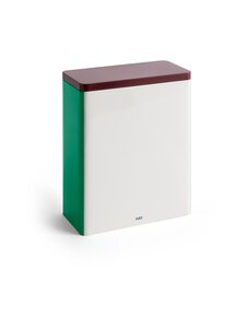 HAY - Plekkpurk Tin Extra Large Off White, Burgundy And Green 20 x 10 x 24 cm - OFF-WHITE, BURGUNDY AND GREEN HAY - Plekkpurk Tin Extra Large Off White, Burgundy And Green 20 x 10 x 24 cm - OFF-WHITE, BURGUNDY AND GREEN | Stockmann