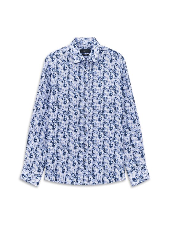 Bugatti - Casual-pellavakauluspaita - 390 NAVY BLUE | Stockmann - photo 1