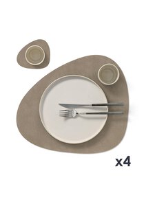 Lind DNA - Nupo galda un glāžu paliktņi 4+4 gab., dāvanu komplekts - NOMAD GREY | Stockmann