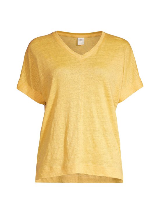 NOOM - Anette V-neck lina T-krekls - YELLOW - photo 1 NOOM - Anette V-neck lina T-krekls - YELLOW | Stockmann - photo 1