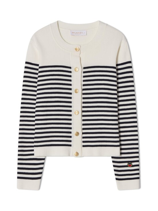 Busnel - Lizzie-raidallinen neuletakki - ECRU / MARINE | Stockmann - photo 1