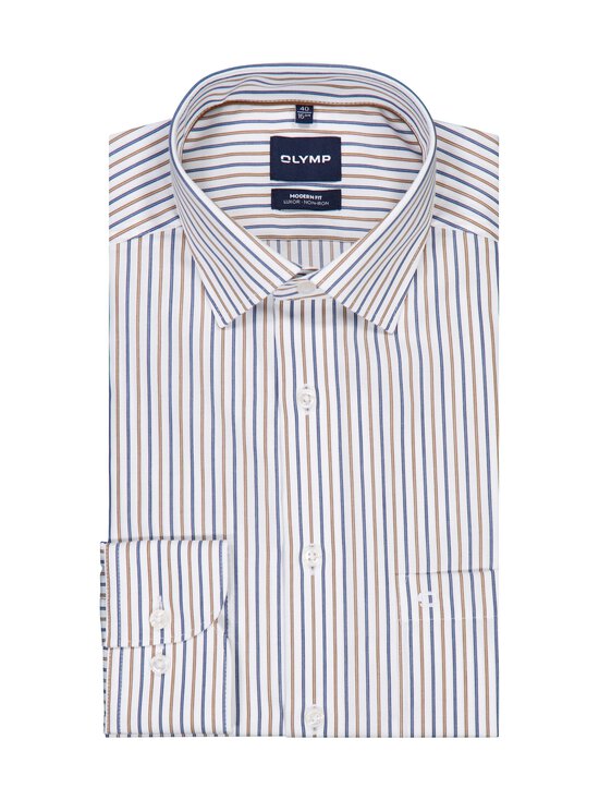 Olymp - Stripes Modern Fit -kauluspaita - 27 NOUGAT | Stockmann - photo 1