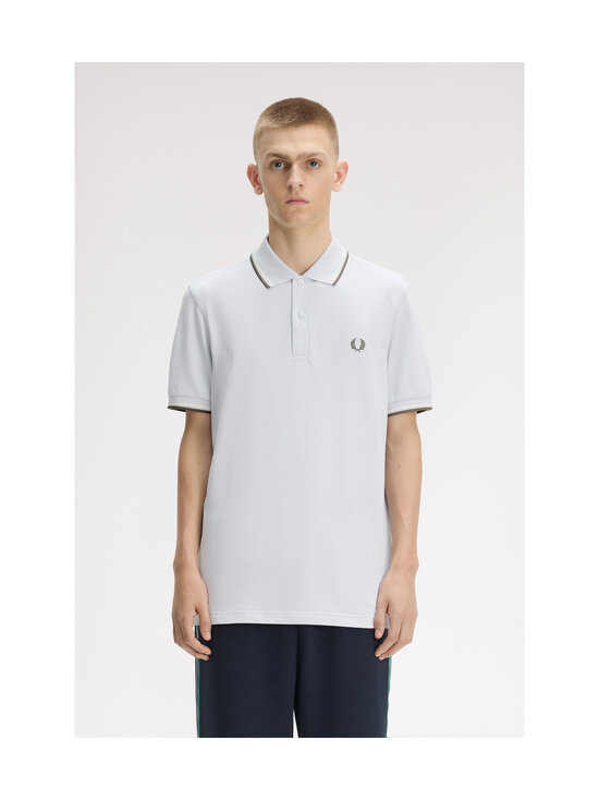 Fred Perry - Polosärk The Twin Tipped - DUSKY BLUE / ECRU / LAUREL WRE | Stockmann - photo 3