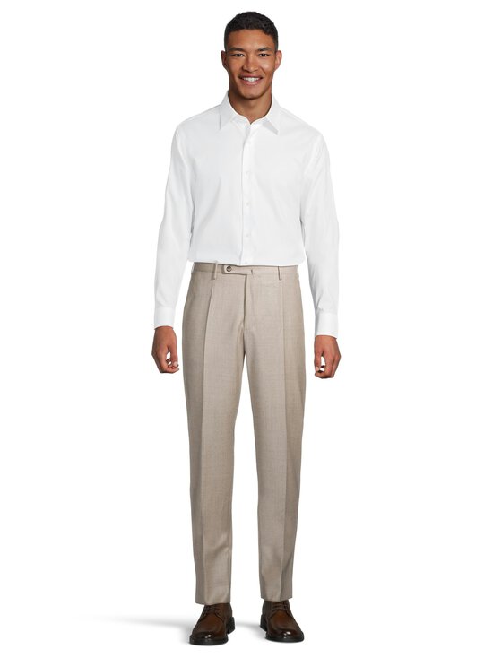 SLOWEAR - Worsted Flannel Regular Fit -housut - 400 BEIGE CHIARO - photo 3 SLOWEAR - Worsted Flannel Regular Fit -housut - 400 BEIGE CHIARO | Stockmann - photo 3