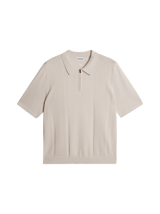 J.Lindeberg - Remy Structure Zip adīts polo krekls - U029 MOONBEAM | Stockmann - photo 1