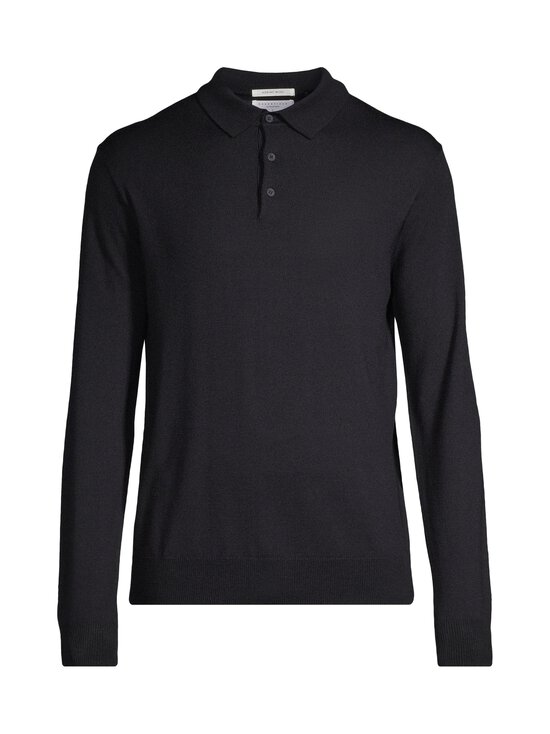 ESSENTIALS by Stockmann - Emmett Polocollar merīnvilnas džemperis - MIDNIGHT BLUE 51047 | Stockmann - photo 1