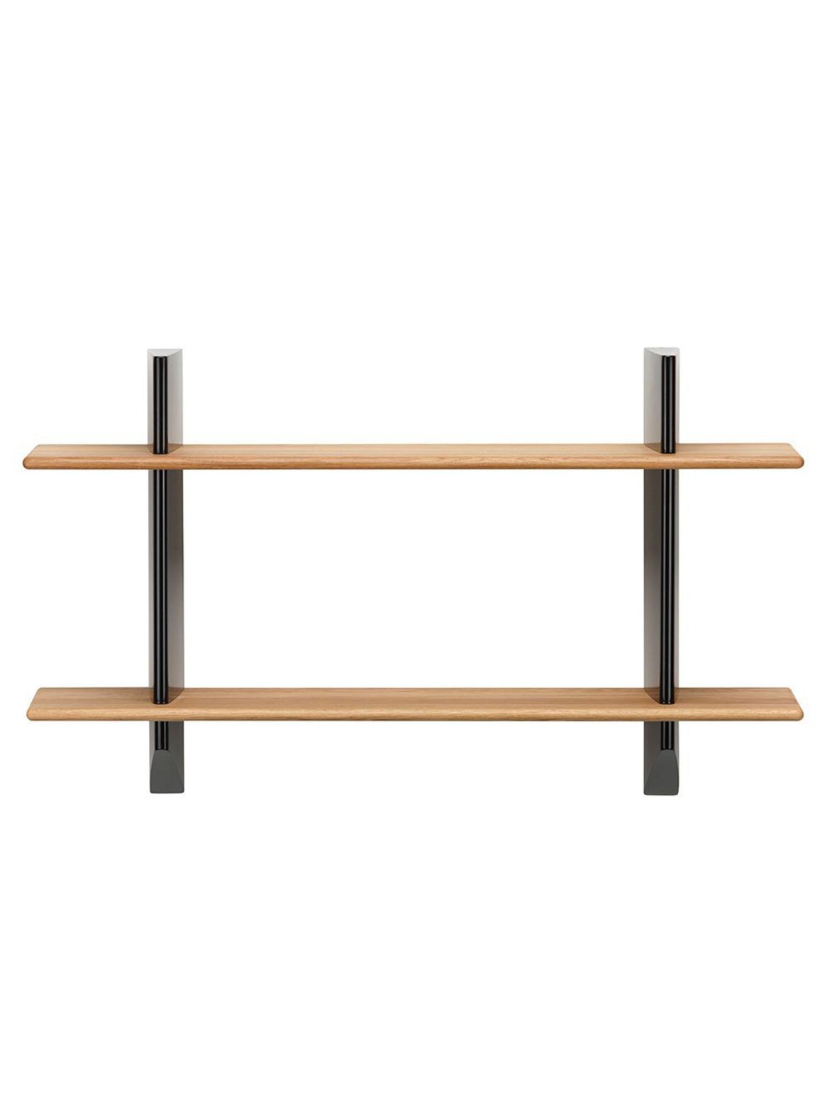 Rayonnage Mural -seinähylly tammi/musta 118 x 70 cm