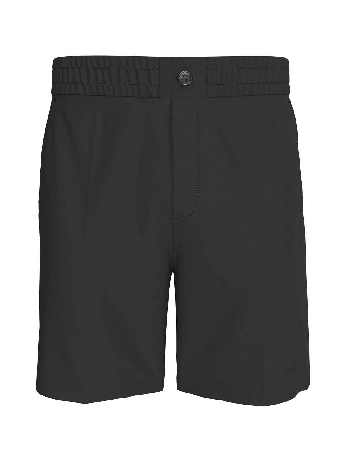 Straight seersucker elastic -shortsit