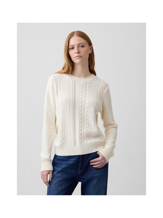 GAP - Classic Cotton Crew -palmikkoneule - IVORY FROST | Stockmann - photo 2