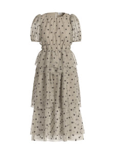 Vila - Vivane O-Neck -midimekko - BIRCH AOP:BLACK DOTS | Stockmann